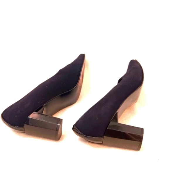 Stuart Weitzman Pumps Sz 9.5 Black Block Heels Career Office  Stuart Weitzman Pumps Sz 9.5 Black Block Heels Career Office Boardroom Chic Glam